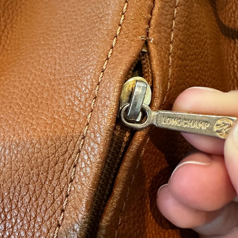 Longchamp Brown Leather Drawstring Backpack - image 5